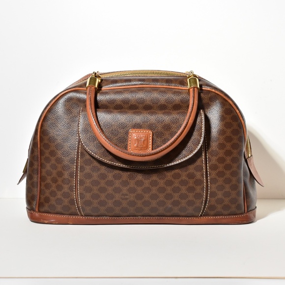 Celine Triomphe Vintage Handbag Top Handle Gold Hardware - Picture 1 of 16